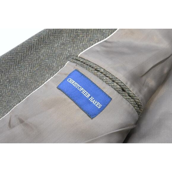 Christopher Hayes Tweed Wool Blazer Sports Jacket Lined Mens Sz 40 R - Picture 11 of 11
